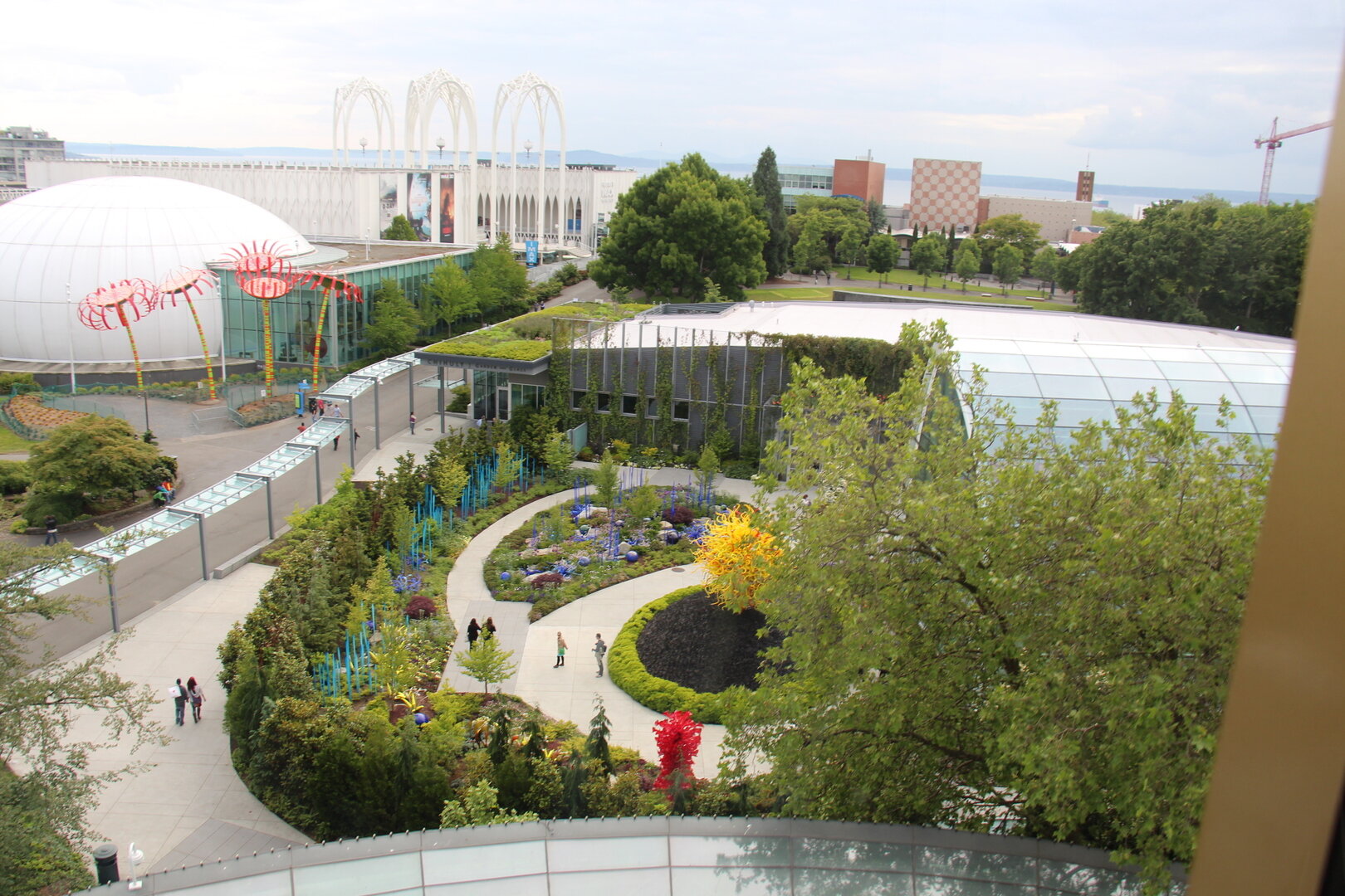 Colorful glass sculptures at Chihuly Garden and Glass in Seattle